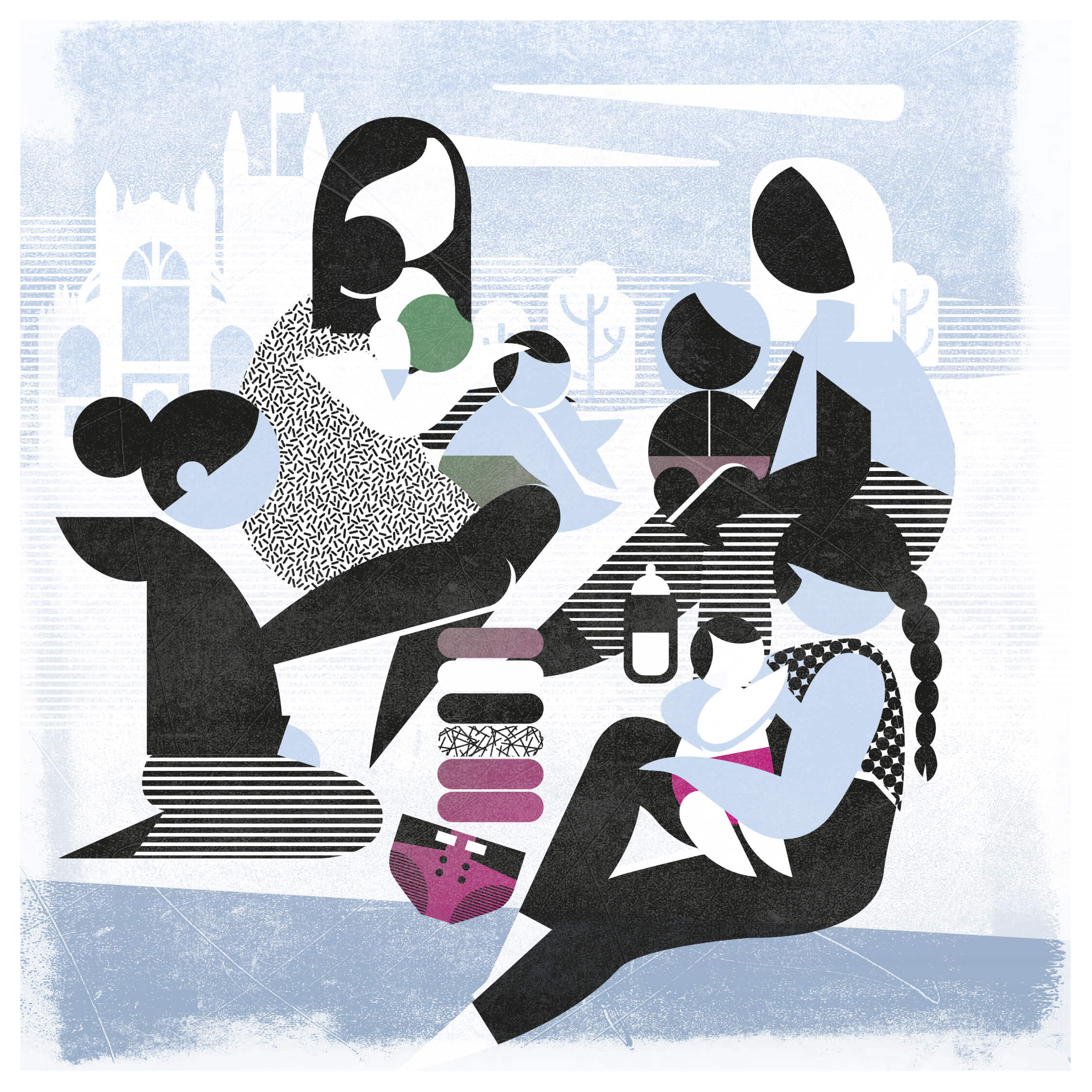 Community members at a Nappy Natter event